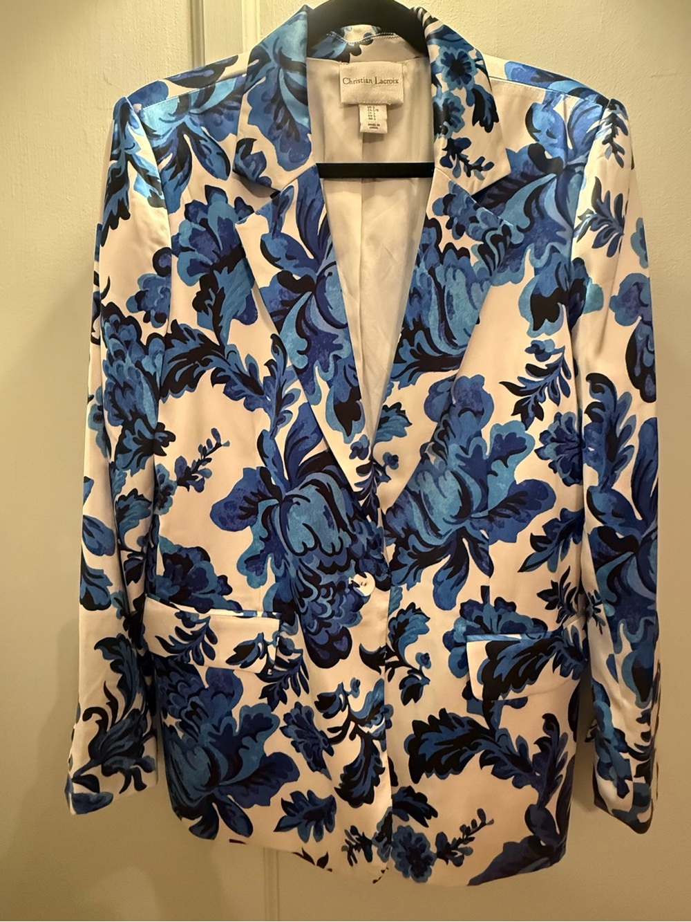 Christian Lacroix Blue and White floral Blazer